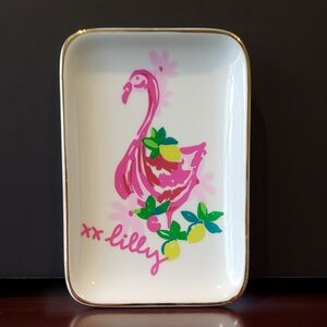 Lilly Pulitzer Pink Flamingo and Lemon Tray